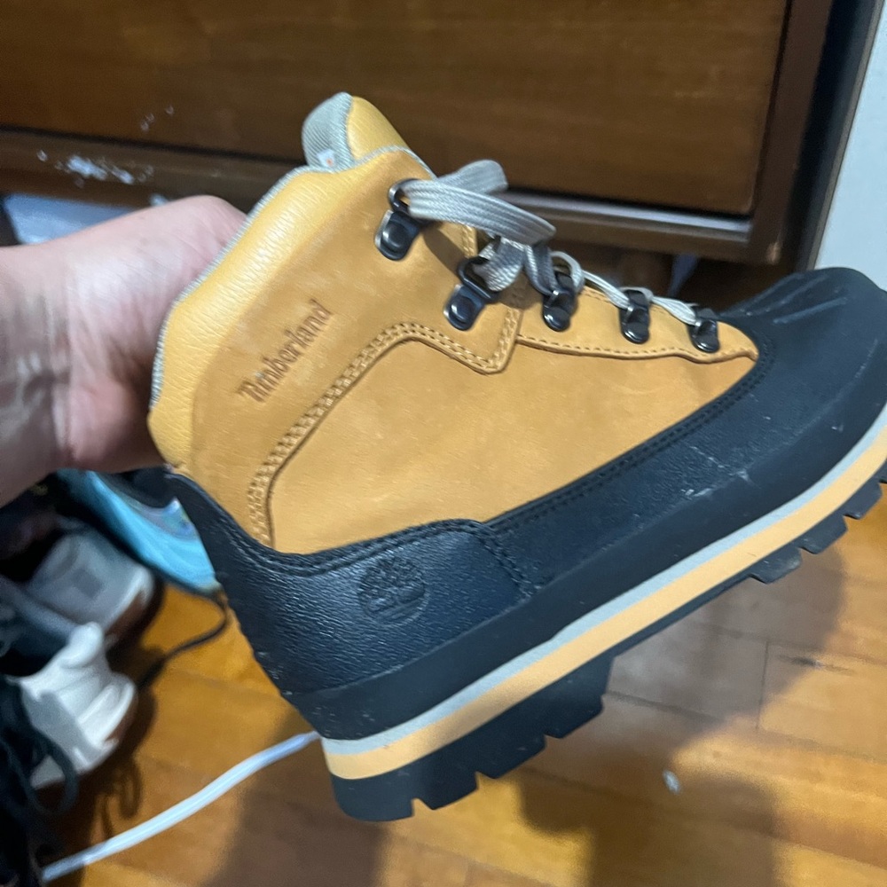 Timberland Kids' Black and Tan Snow Rain Boots Sz 4.5